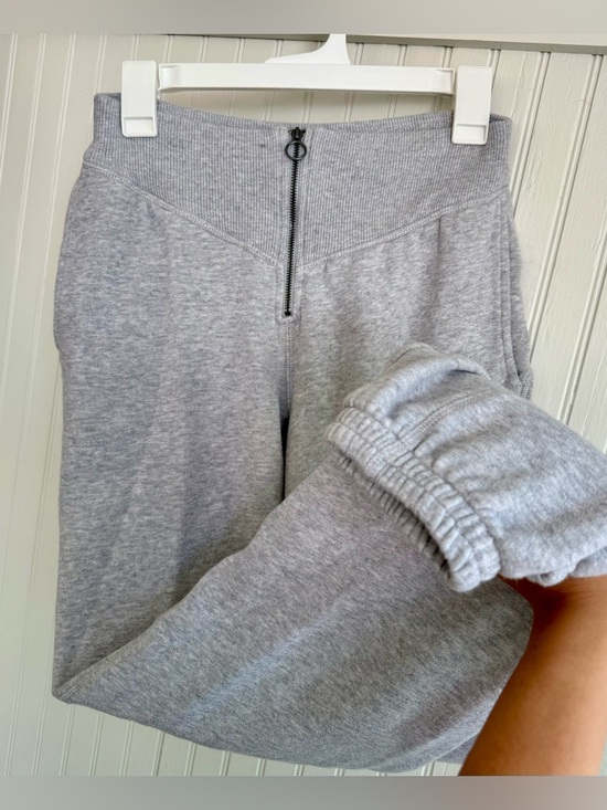 aerie Pants - aerie Light Gray Jogger Pants Size Small with Front Zip